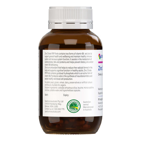 Spectrumceuticals Zinc Citrate P5P Forte 90 caps