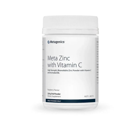 Metagenics Meta Zinc with Vitamin C Raspberry flavour 114 g oral powder